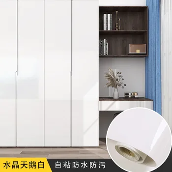 Kalınlaşmış Kendinden yapışkanlı Duvar Kağıdı Mutfak Yatak Odası Su Geçirmez Duvar Kağıtları Duvar Düz Renk Dekoratif Arka Plan duvar çıkartmaları 1