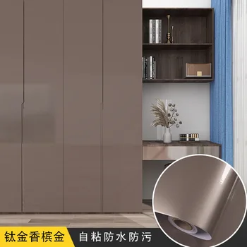Kalınlaşmış Kendinden yapışkanlı Duvar Kağıdı Mutfak Yatak Odası Su Geçirmez Duvar Kağıtları Duvar Düz Renk Dekoratif Arka Plan duvar çıkartmaları 2