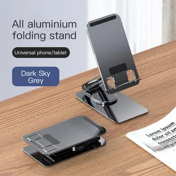 Katlanabilir Tutucu Alüminyum Alaşım Cep Telefonu Standı Katlanır Braketi Tembel Masaüstü Canlı Yayın Braketi iPhone 11-14 Xiaomi