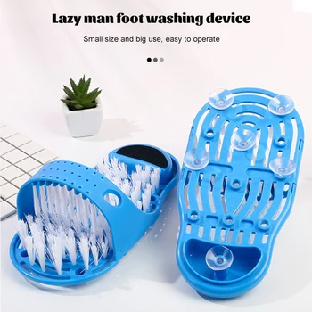 Kaymaz Plastik Banyo Duş Ayak masaj terlikleri Banyo Ayakkabı Fırçası Ponza taşı ayak törpüleyici Ölü Deri Kaldırmak Ayak Bakımı Aracı