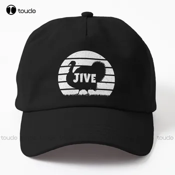 Komik Jive Şükran Türkiye Günü Retro Tatil Baba Şapka moda Kapaklar Kişiselleştirilmiş Özel Sokak Kaykay Denim Renk Harajuku