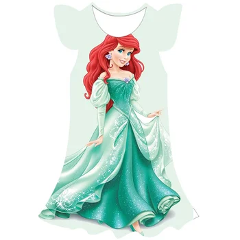 Kız Cosplay çizgi film kostümü Ariel denizkızı Elbise Çocuklar Yaz Ariel Denizkızı Prenses Elbise Çocuk Doğum Günü Partisi 3D Giyim