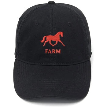 Lyprerazy erkek beyzbol şapkası At Çiftliği Nakış Şapka Pamuk İşlemeli Rahat beyzbol şapkası s