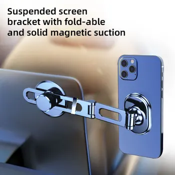 Manyetik araç telefonu tutucu 360 Döndür Katlanır mıknatıslı tutucu Cep telefonu standı GPS Desteği iPhone Xiaomi Huawei Samsung için 5