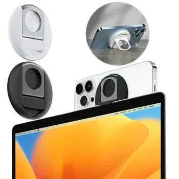 Manyetik Telefon Tutucu Mac Notebook için MagSafe iPhone 14/ 13/12 Süreklilik kamera Dağı Yuvarlak Telefon Halka şeklinde Masa Standı