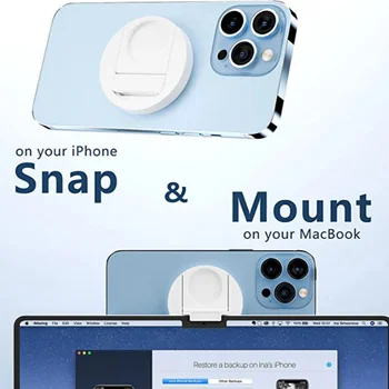 Manyetik Telefon Tutucu Mac Notebook için MagSafe iPhone 14/ 13/12 Süreklilik kamera Dağı Yuvarlak Telefon Halka şeklinde Masa Standı 1