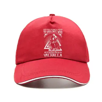 Marka Pamuklu Erkek Şapkaları Erkek Güneş Koruyucu Fatura Şapkası Viking Fatura Şapkası-Valhalla 0