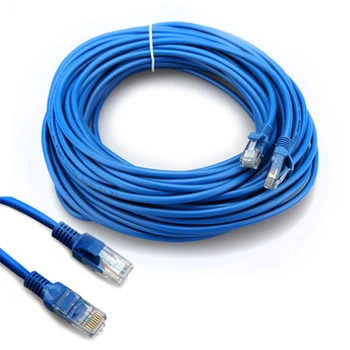 Mavi Kedi 5 65FT RJ45 Ethernet Kablosu 1M 3M 2M 5M 8M 10M 15M 20M 30M Cat5e Cat5 RJ 45 İnternet Ağ LAN Kablosu Konektörü