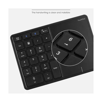 Mini 2.4 G Bluetooth Klavye Sayısal Tuş Takımı 22 Tuşları Dijital Klavye Touchpad ile Windows IOS Android için