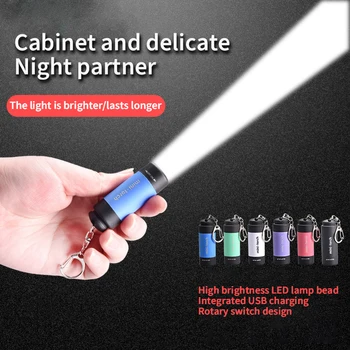 Mini şarj edilebilir LED el feneri şarj USB süper parlak cep feneri LED çok fonksiyonlu Zoom öğrenci ev güçlü ışık