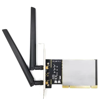 MİNİ PCI wifi kablosuz kart Masaüstü PCI yuvası Adaptörü Dönüştürücü 2 X Çift Bant AC anten AR9223 AR9220 1