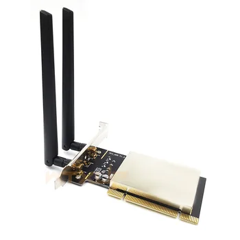MİNİ PCI wifi kablosuz kart Masaüstü PCI yuvası Adaptörü Dönüştürücü 2 X Çift Bant AC anten AR9223 AR9220 2