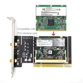 MİNİ PCI wifi kablosuz kart Masaüstü PCI yuvası Adaptörü Dönüştürücü 2 X Çift Bant AC anten AR9223 AR9220 3