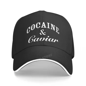 Moda Cocaines ve Havyar Mektup Baskı beyzbol şapkası Erkek Kadın Spor Rahat Golf Kap Yüksek Kaliteli Pamuk Ayarlanabilir Snapback Şapka