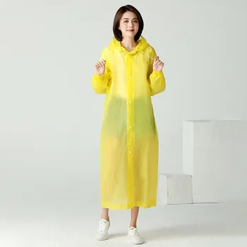 Moda Kadın Erkek Yağmurluk Kalınlaşmış Su Geçirmez Giysiler Yetişkin Kamp Kullanımlık Panço Sıcak EVA Yağmurluk