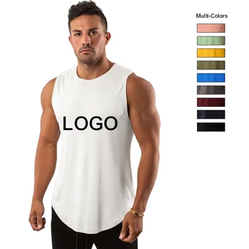 OEM Erkekler Tank Top Spor Spandex Pamuk Yelek spor Giyim erkekler egzersiz kıyafeti Baskı Erkekler İnce Tank Top Özel Baskı Kendi Logo 0
