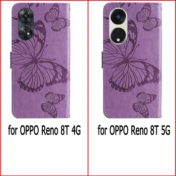 OPPO için Reno 8T 4G 5G Kılıf Kapak coque cüzdan kılıf Cep Telefonu Kılıfları Çanta Kapakları Güneşli OPPO için Reno 8T Durumda 1