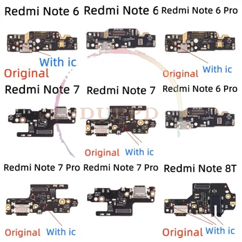 Orijinal USB Güç Şarj Şarj Portu Kurulu Dock Bağlantı Flex Kablo Xiaomi Redmi İçin Not 6 7 8 8T Pro Yedek Parçalar