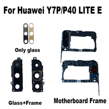 Orijinal Yeni Huawei Y7P 2020 P40 Lite E Arka Kamera Cam Arka Lens İle krom çerçeve Tutkal Etiket Yapıştırıcı