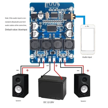 Perakende XH-M314 Bluetooth Dijital güç amplifikatörü Kurulu TPA3118 Çift 45W Ses Modülü AUX Çözme 4