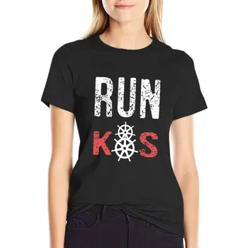 RUN k8s T-Shirt kore moda Kadın giysileri