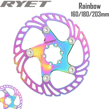 RYET Bisiklet Fren 160mm / 180mm / 203mm disk fren MTB DH Disk Rotorlar Hidrolik Fren Balatası Şamandıra Renkli fren balatası Bisiklet Parçaları