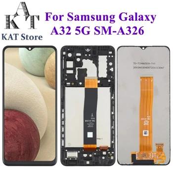 Samsung Galaxy A32 5G SM-A326 LCD Dokunmatik sayısallaştırıcı tam Meclisi İle Çerçeve Yedek parça