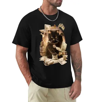 Servet Nakit Kedi Altın T-Shirt büyük boy t shirt vintage giyim t shirt erkekler için grafik