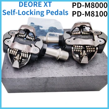 SHİMANO DEORE XT PD-M8100/M8000 / M8020 Kendinden Kilitleme SPD Pedallar MTB Bileşenleri için Kullanılan Dağ Bisikleti Parçaları PD-M520 / M540