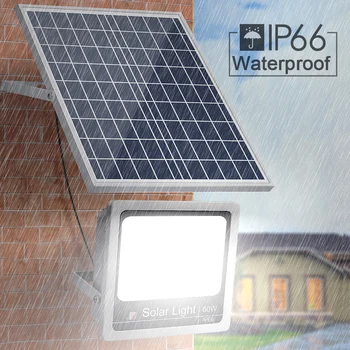 SOURA güneş projektör Sokak lambası uzaktan kumanda ile su Geçirmez IP65 LED dış ışık vurgulamak bahçe balkon İçin 2