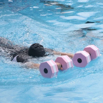 Spor Yüksek Yoğunluklu EVA Köpük Dambıl Seti Aqua Fitness Halter Su fitness ekipmanları Havuz Aerobik, Terapi Fitness