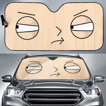 Stewie Griffin Gözler araba güneşliği Domuz Güneş Gözlüğü araç ön camı Otomobil Parçaları Araba Koruma Penceresi Güneşlik Ekran Trim