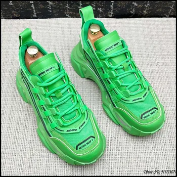 Tasarımcı Yeni Trendsetter Karışık Renkler Lace Up Casual Flats Ayakkabı Erkekler Moccasins Kaya Loafer'lar Spor Yürüyüş Sneakers Ayakkabı