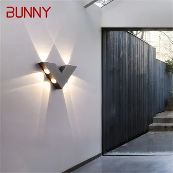 TAVŞAN duvar aplik V şekli açık yaratıcı ışık su geçirmez veranda Modern LED lamba aksesuarı ev için