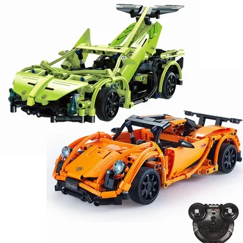  Teknik Araba Supercar Hız Şampiyonları Spor Araç Yarış araç seti Modeli oyuncak inşaat blokları Çocuklar Çocuklar için Hediyeler