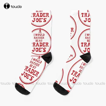 Tüccar J'nin Çoraplarında Olmayı Tercih Ederim basketbol çorapları Noel Yeni Yıl Hediyesi 360 ° Dijital Baskı Kişiselleştirilmiş Özel Kadın Erkek