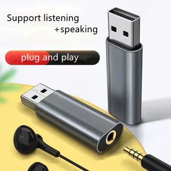 USB adaptörü 3.5 mm fiş cep telefonu kulaklık harici ses kartı 7.1 ses kablosu masaüstü USD bilgisayar dönüştürücü kulaklık YCT