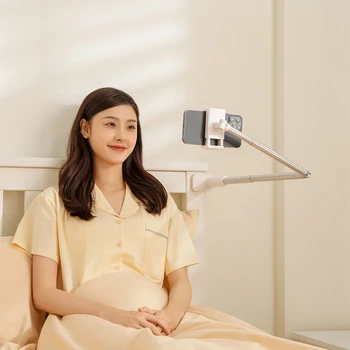 Uzun Kol Masa Standı Tutucu Alüminyum Tembel Tablet telefon tutucu Evrensel Masaüstü Telefon Klip Başucu Standı iPhone Samsung için