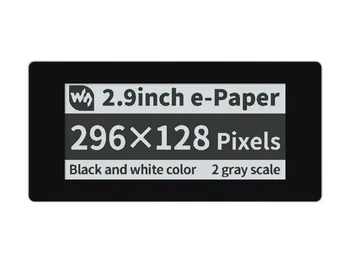 Waveshare 2.9 inç Dokunmatik E-kağıt Modülü Ahududu Pi İçin Pico, 296×128 Piksel, Siyah / Beyaz, SPI Arayüzü