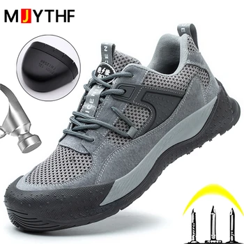 Yalıtım 6KV İş Güvenliği ayakkabıları Nefes Örgü Erkekler İş Sneakers Yaz Anti-smash anti-delinme iş ayakkabısı Koruyucu Botlar