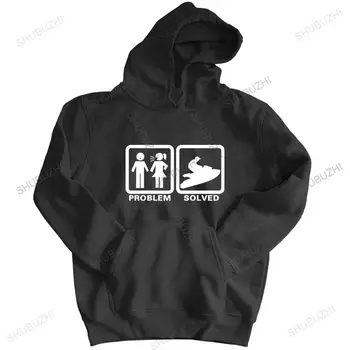 yeni erkek vinateg gevşek sonbahar sıcak tutan kaban Sorun Çözüldü Jet Ski Erkek Komik Unisex hoodie moda hoodie erkekler pamuk marka ceket