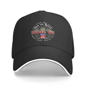 Yeni Moda Binmek Rota 66 beyzbol şapkası Erkek Kadın Ayarlanabilir Biker Motosiklet Cruise amerika'nın Karayolu Baba Şapka Açık