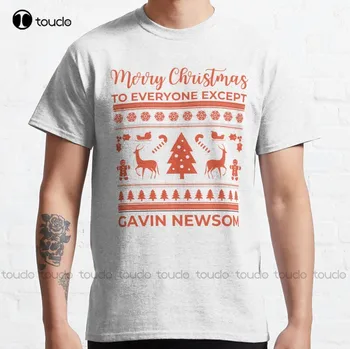 Yeni Mutlu Noeller Herkese Hariç Gavin Newsom Hatırlama Newsom klasik tişört Pamuk Tee Gömlek Erkek golf tişörtü Özel Hediye