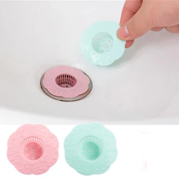 Yeni Sıcak Çiçek Şekilli Silikon TPR Mutfak lavabo süzgeci Banyo Duş Drenaj Lavabo Drenaj Kapağı Lavabo kevgir Kanalizasyon Saç Filtresi