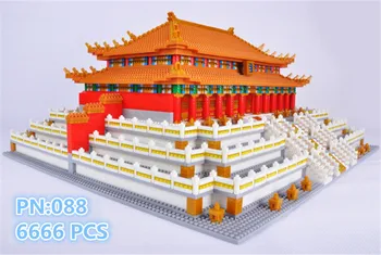 YZ 6666 + adet Yasak Şehir modeli DIY Elmas Çin Sermaye Landmark imparatorluk sarayı Yapı Taşları Tuğla Kiti çocuk oyuncakları
