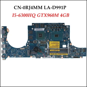 Yüksek kaliteli CN-0RJ4MM Dell Inspiron 7566 Laptop Anakart İçin RJ4MM BCV00 LA-D991P SR2FP I5-6300U N16P-GX-A2 GTX960M 4GB Test