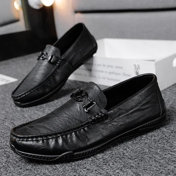 Yüksek Kaliteli Iş Lüks Oxford ayakkabı Erkekler Nefes deri ayakkabı Kauçuk Resmi Elbise Ayakkabı Erkek Ofis Parti Düğün Ayakkabı