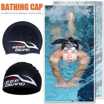 Yüzme Kap Silikon Kadın Erkek Su Geçirmez Uzun Saç Yüzmek Spor Havuzu Şapkaları Kulakları Korumak Banyo yüzme havuzu Şapka Türban