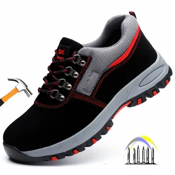 yıkılmaz iş ayakkabısı anti kıvılcım ayakkabı güvenlik erkekler Anti delinme Güvenlik Ayakkabıları anti smashing İş Sneakers çelik burunlu