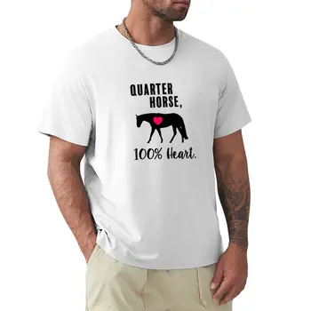 Çeyrek At, %100 Kalp! - Batı zevk pembe baskı T-Shirt erkek beyaz t shirt artı boyutu t shirt erkek t-shirt